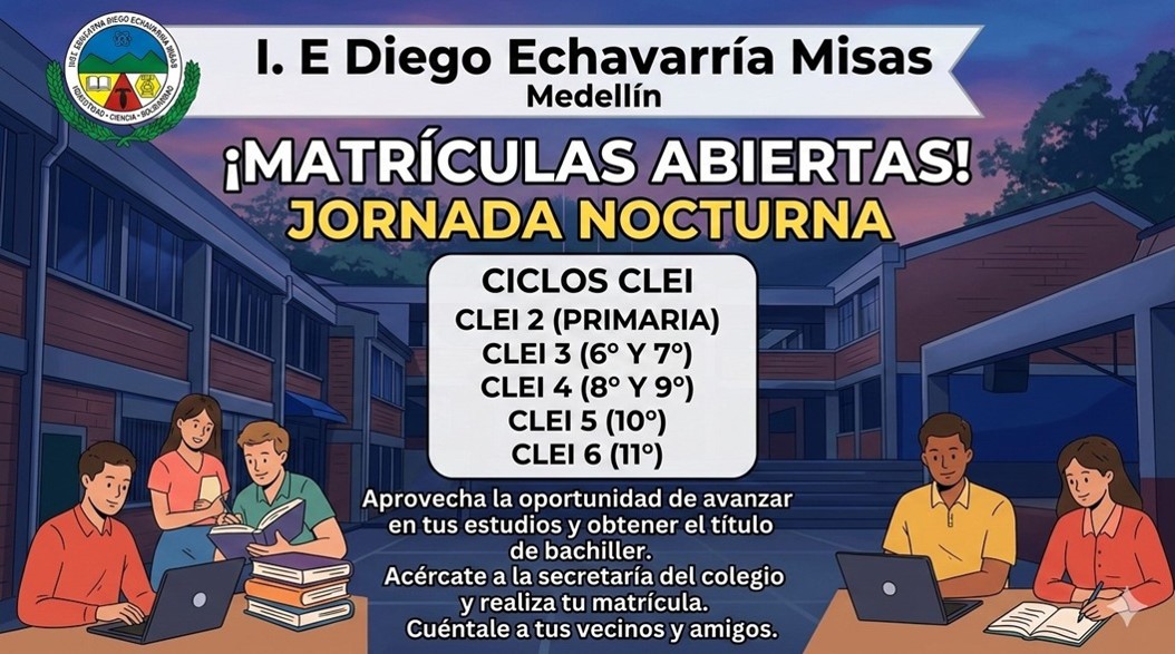 Matrículas CLEI Invitación para matrículas educación de Adultos - CLEI